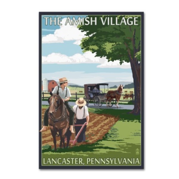 Trademark Fine Art Lantern Press 'Amish 2' Canvas Art, 16x24 ALI09530-C1624GG